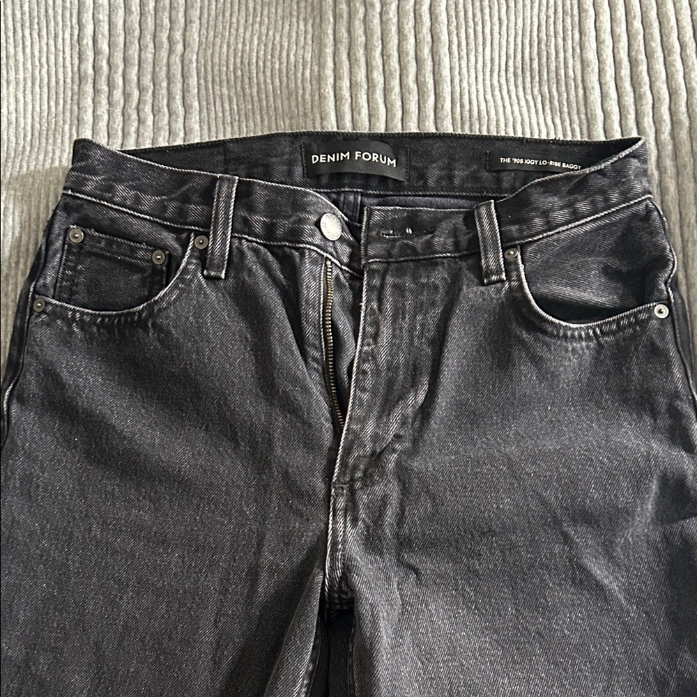 Denim Forum Women’s Black The 90s Iggy Low Rise Baggy Jeans